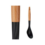 Cucharón Kinvara KT190072-4 PBT Negro Natural Madera 7 x 33,5 x 3,5 cm (12 Unidades)
