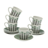 Juego de Café Versa Erna Porcelana Multicolor