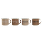 Juego de 4 Tazas Mug Home ESPRIT Marrón Gres 285 ml 9 x 7 x 8 cm