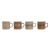 Juego de 4 Tazas Mug Home ESPRIT Marrón Gres 285 ml 9 x 7 x 8 cm