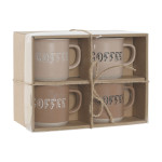 Juego de 4 Tazas Mug Home ESPRIT Marrón Gres 285 ml 9 x 7 x 8 cm