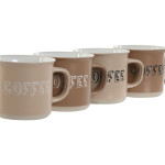 Juego de 4 Tazas Mug Home ESPRIT Marrón Gres 285 ml 9 x 7 x 8 cm