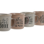 Juego de 4 Tazas Mug Home ESPRIT Azul Rosa Gres 285 ml 9 x 7 x 8 cm