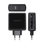 Cargador USB Pared Aisens PD 3.0 USB-C 57 W Negro
