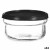 Fiambrera Redonda con Tapa Vivalto 249-2 Negro Transparente Vidrio Plástico 415 ml 12 x 6 x 12 cm (24 Unidades)