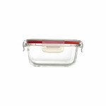 Set de Fiambreras Bergner Walking Anywhere Vidrio de Borosilicato cuadradas Cuadrado 320 ml 520 ml 800 Páginas Rojo