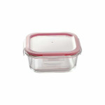 Set de Fiambreras Bergner Walking Anywhere Vidrio de Borosilicato cuadradas Cuadrado 320 ml 520 ml 800 Páginas Rojo
