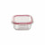 Set de Fiambreras Bergner Walking Anywhere Vidrio de Borosilicato cuadradas Cuadrado 320 ml 520 ml 800 Páginas Rojo