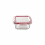 Set de Fiambreras Bergner Walking Anywhere Vidrio de Borosilicato cuadradas Cuadrado 320 ml 520 ml 800 Páginas Rojo
