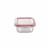 Set de Fiambreras Bergner Walking Anywhere Vidrio de Borosilicato cuadradas Cuadrado 320 ml 520 ml 800 Páginas Rojo