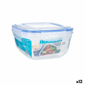 Fiambrera Hermética Leknes 30104 Transparente Polipropileno Cuadrada 1,5 L 17 x 10 x 17 cm (12 Unidades)