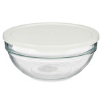 Fiambrera Redonda con Tapa Pasabahce Chefs Blanco 1,135 L 17,2 x 7,6 x 17,2 cm (4 Unidades)