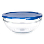 Fiambrera Redonda con Tapa Pasabahce Chefs Azul 1,7 L 20,5 x 9 x 20,5 cm (4 Unidades)