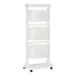 Carrito Verdulero Kinvara TP-749 Blanco Polipropileno Plástico 33 x 112 x 41 cm