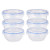 Set de Fiambreras Leknes 30502 Azul Transparente Plástico 800 ml 15,5 x 7,5 x 15,5 cm Hermético (8 Unidades)