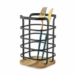 Bote para Utensilios de Cocina Confortime West Metal Negro