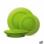 Set de Vajilla Duralex Lys 12 Piezas Verde (2 Unidades)