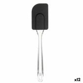 Espátula de Cocina Kinvara Negro Transparente Silicona Plástico 5 x 23,5 x 2 cm 5 x 24 x 2 cm (12 Unidades)